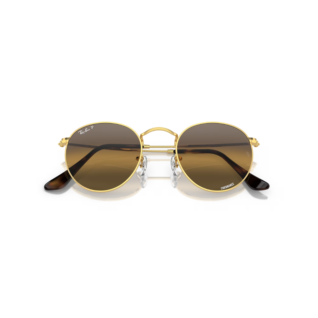 Ray Ban Round Metal Arista, Polar Clear Gradient Dark Brown