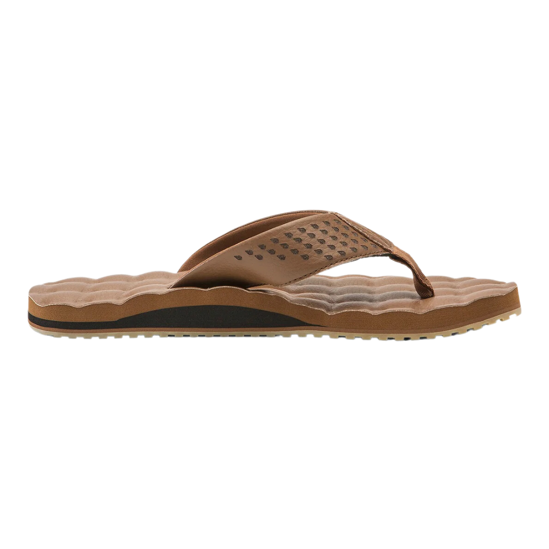 Sandalias reclinables de cuero Volcom para hombre - Marrón
