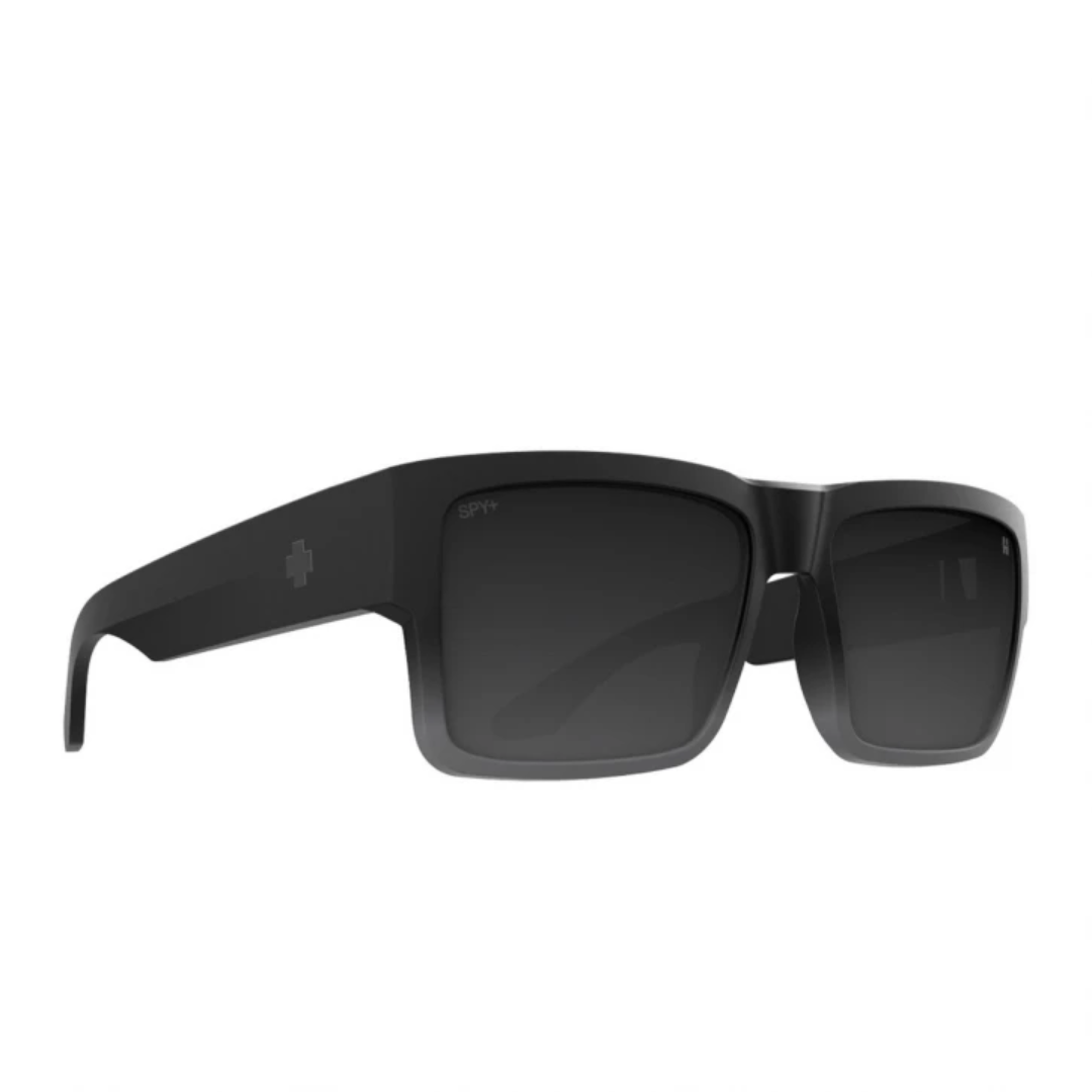 Spy Spy Cyrus Sunglasses - Soft Matte Black Fade Happy Gray Black Mirror Mens Sunglasses Lifestyle