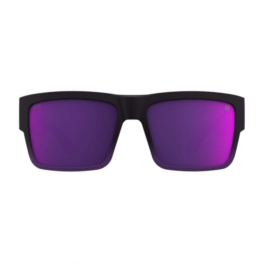 Spy Cyrus Sunglasses - Soft Matte Purple Fade Happy Gray Green Dark Purple Mirror