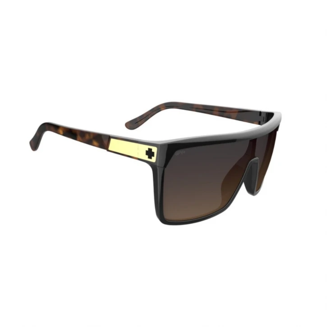 Spy Spy Flynn - Black/Honey Tort Happy Dark Brown Fade Mens Sunglasses Lifestyle