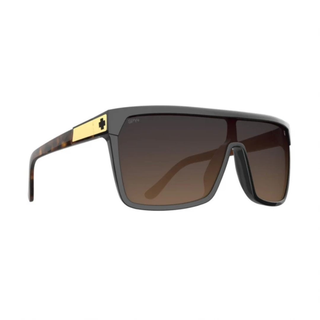Spy Spy Flynn - Black/Honey Tort Happy Dark Brown Fade Mens Sunglasses Lifestyle