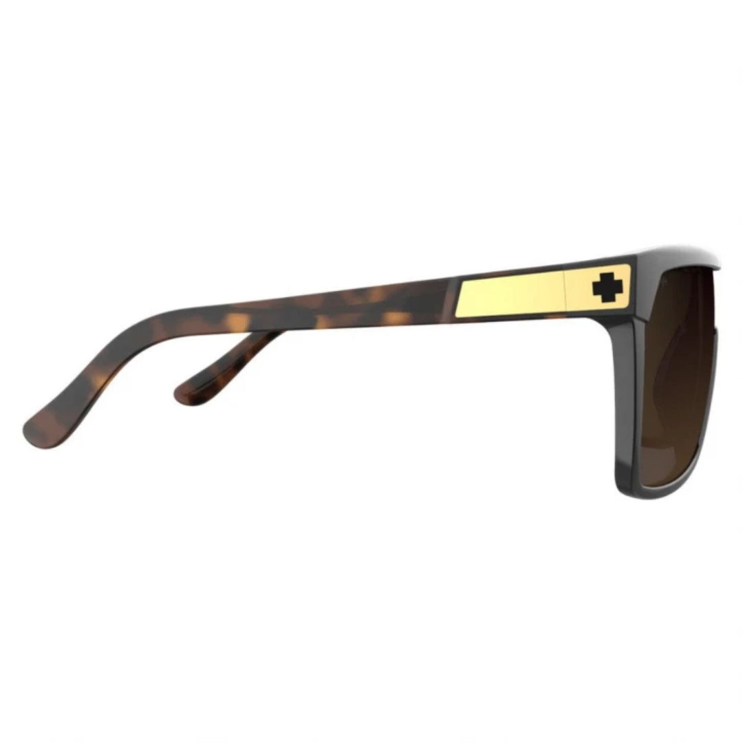 Spy Spy Flynn - Black/Honey Tort Happy Dark Brown Fade Mens Sunglasses Lifestyle