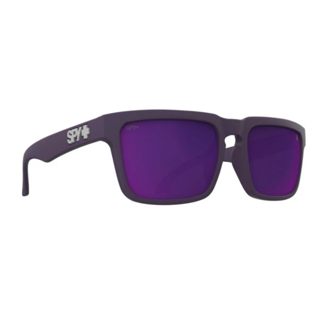 Spy Helm - Matte Plum Happy Gray Green Dark Purple Mirror