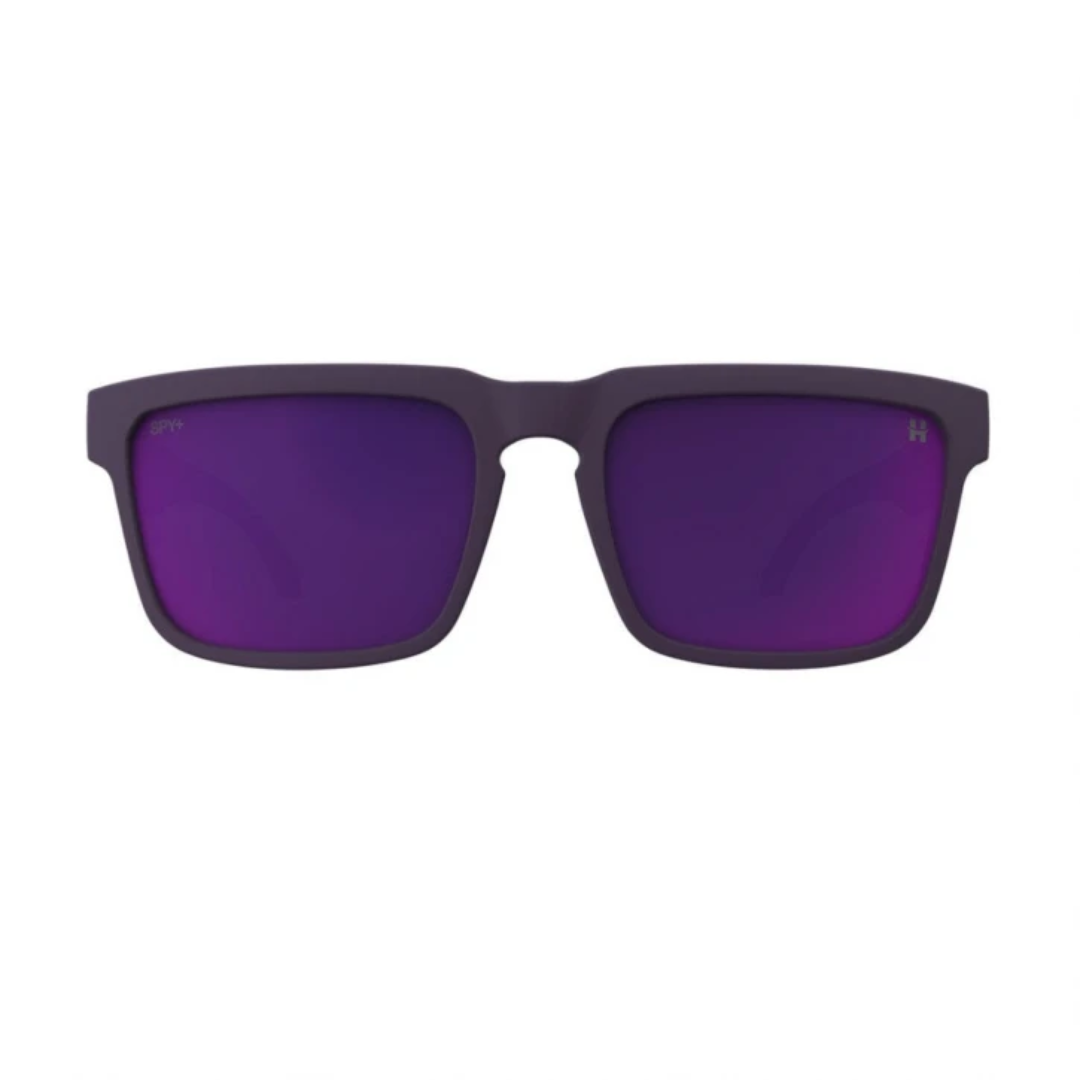 Spy Helm - Matte Plum Happy Gray Green Dark Purple Mirror