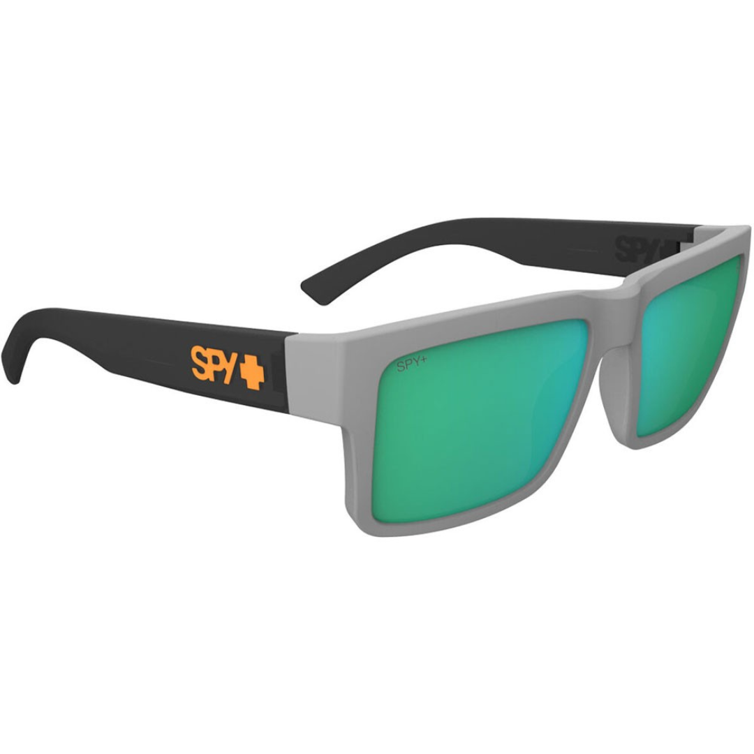 Spy Spy Montana - Matte Gray/Translucent Black Happy Bronze Light Green Mirror Mens Sunglasses Lifestyle