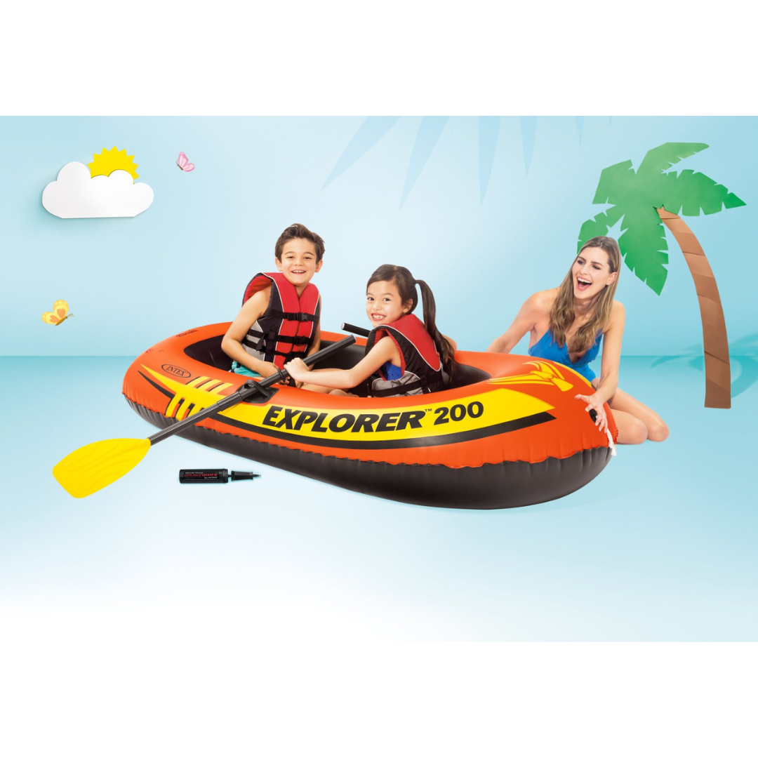 Intex Explorer 200 Boat Set, Age 6+