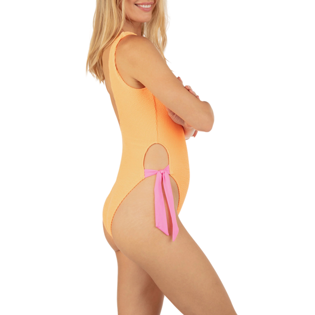 Hurley Women's Solid Scrunch Cheeky One Piece