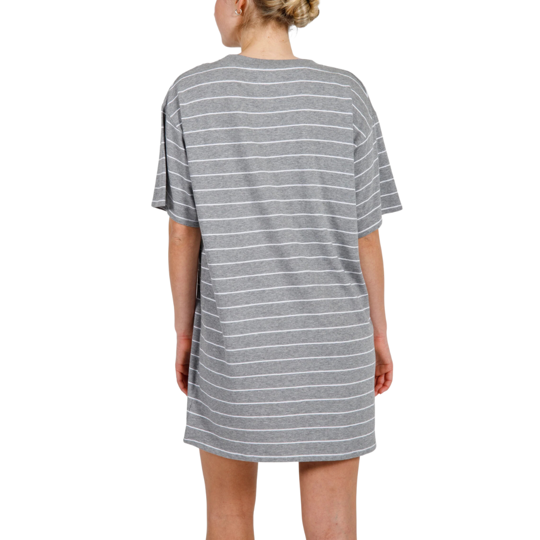 Robe t-shirt oversize pour femme brune