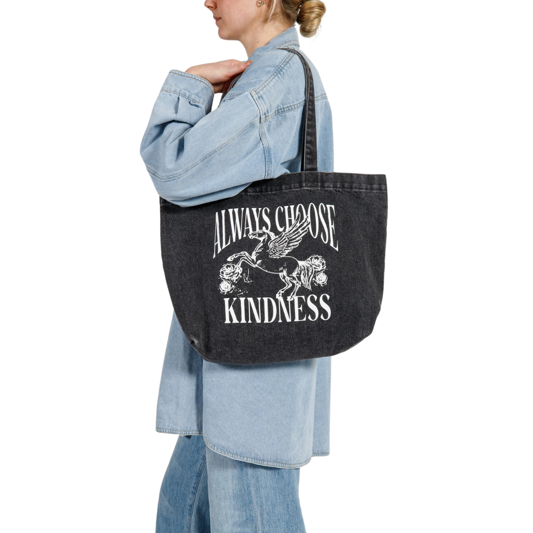 Sac fourre-tout en jean pour femme Brunette Kindness