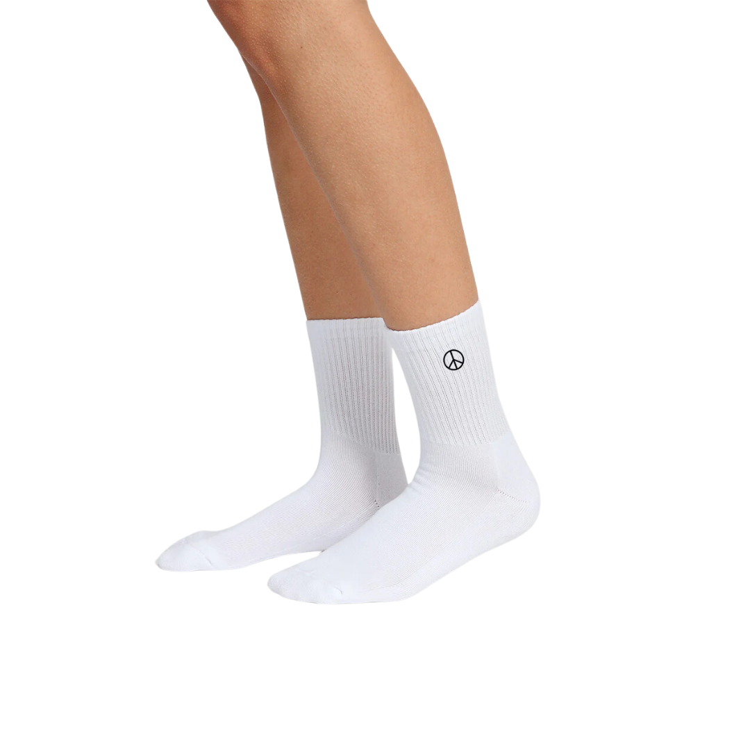 Brunette Women's Peace Sign Sock