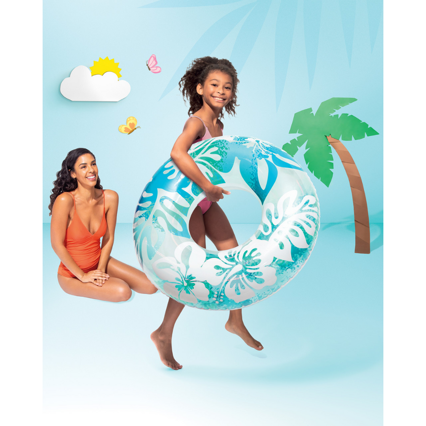 Intex Clear Tropical Color Inflatable Pool Swim Tubes - Assortment