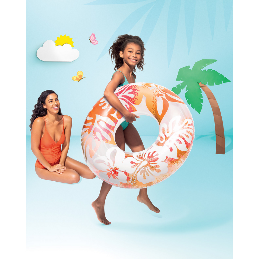 Intex Clear Tropical Color Inflatable Pool Swim Tubes - Assortment