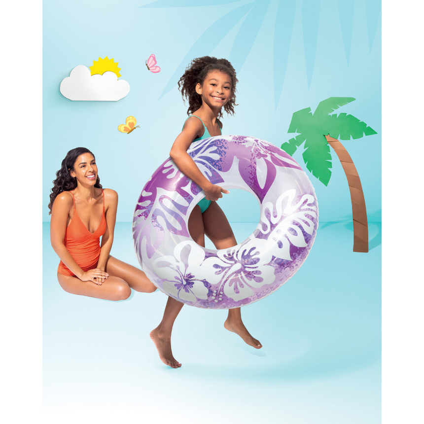 Intex Clear Tropical Color Inflatable Pool Swim Tubes - Assortment