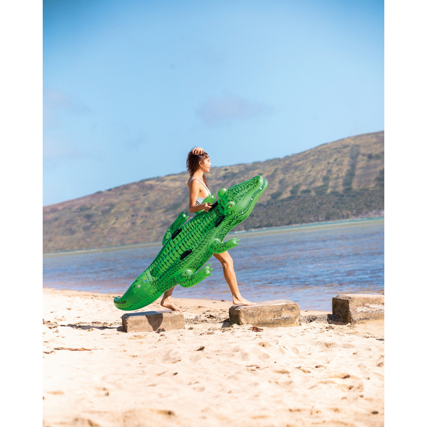 Flotador inflable para piscina Intex Giant Gator Ride-On