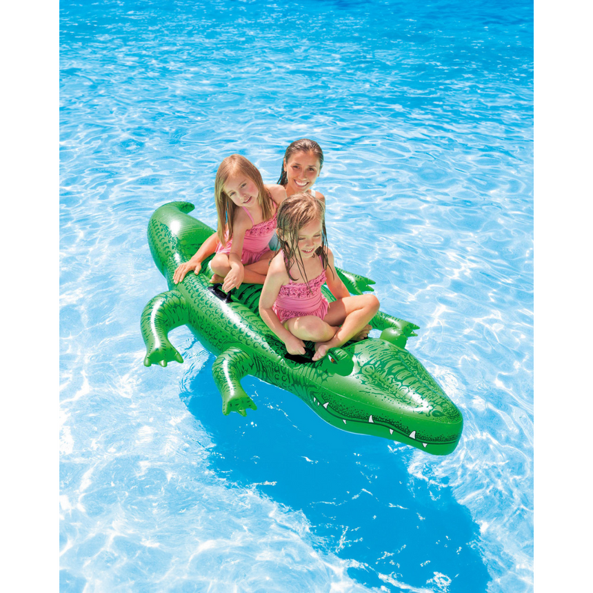 Flotador inflable para piscina Intex Giant Gator Ride-On