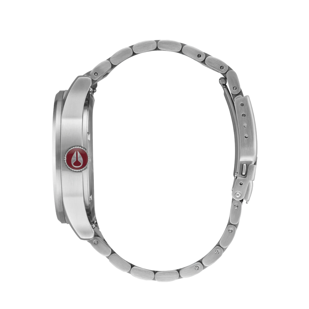 Nixon Sentry SS Unisex Metal Bands Watches - Silver Cranberry