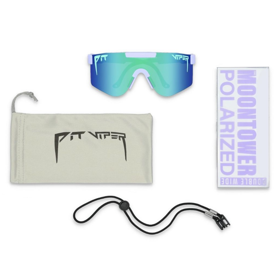 Pit Viper The Moontower Original - Lunettes de soleil polarisées bleu-vert larges