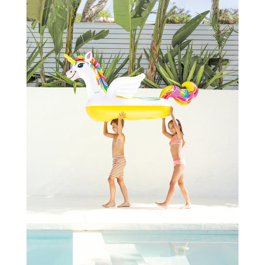 Flotador inflable para piscina Intex Unicorn Ride-On