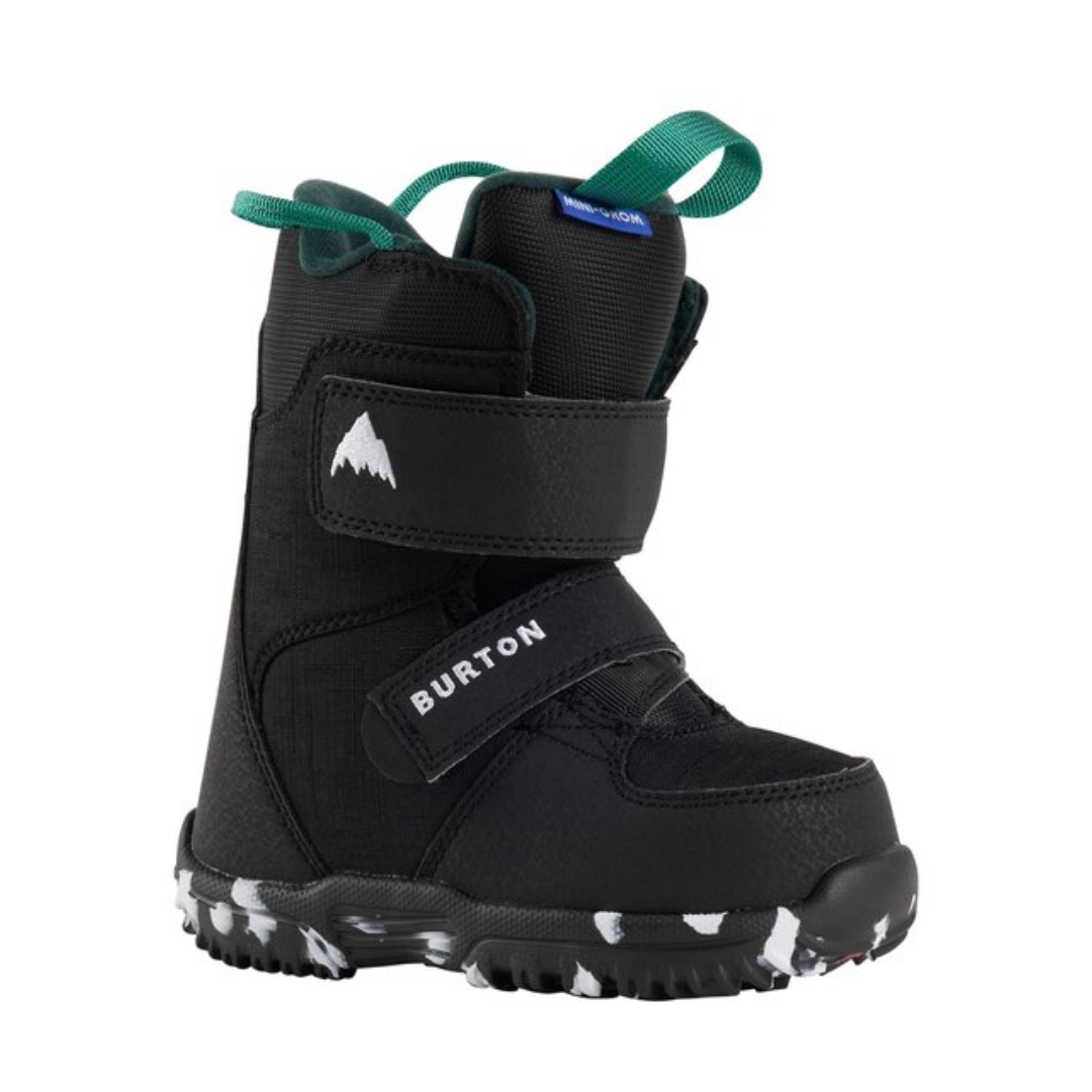 Bota Burton Mini Grom para niños, color negro