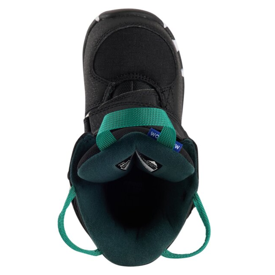 Bota Burton Mini Grom para niños, color negro