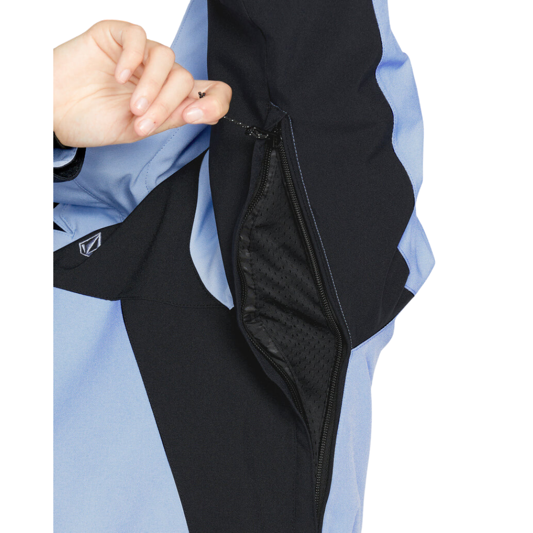 Veste isolante Volcom Stoney Shadow pour femme - Bleu cristal