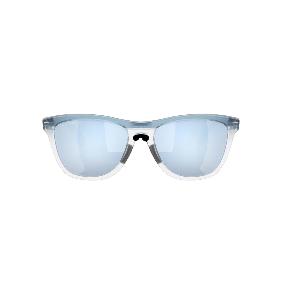 Lunettes de soleil Oakley Frogskins pour homme - PRIZM Deep Water polarisées, délavées transparentes mates