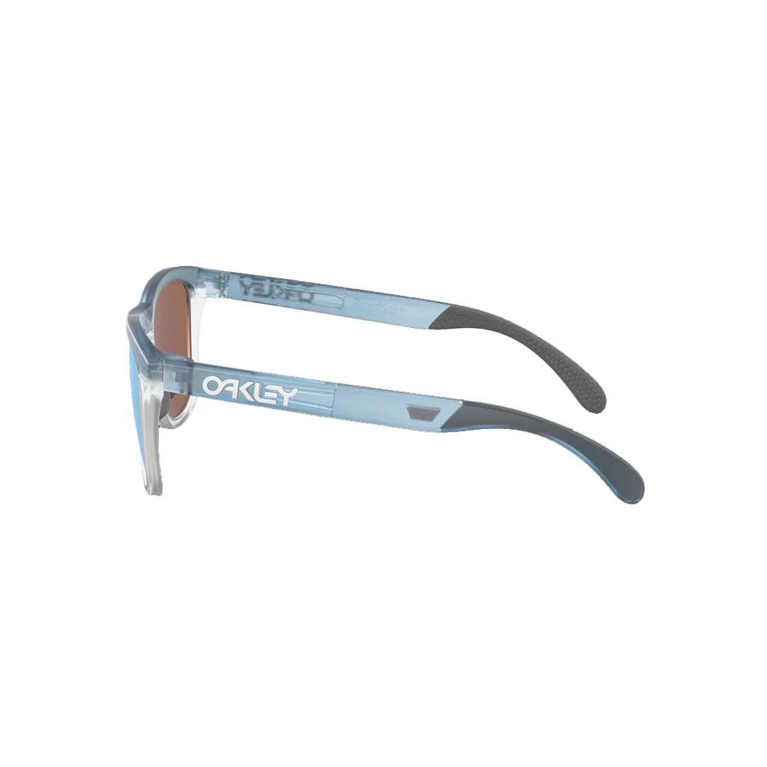 Lunettes de soleil Oakley Frogskins pour homme - PRIZM Deep Water polarisées, délavées transparentes mates