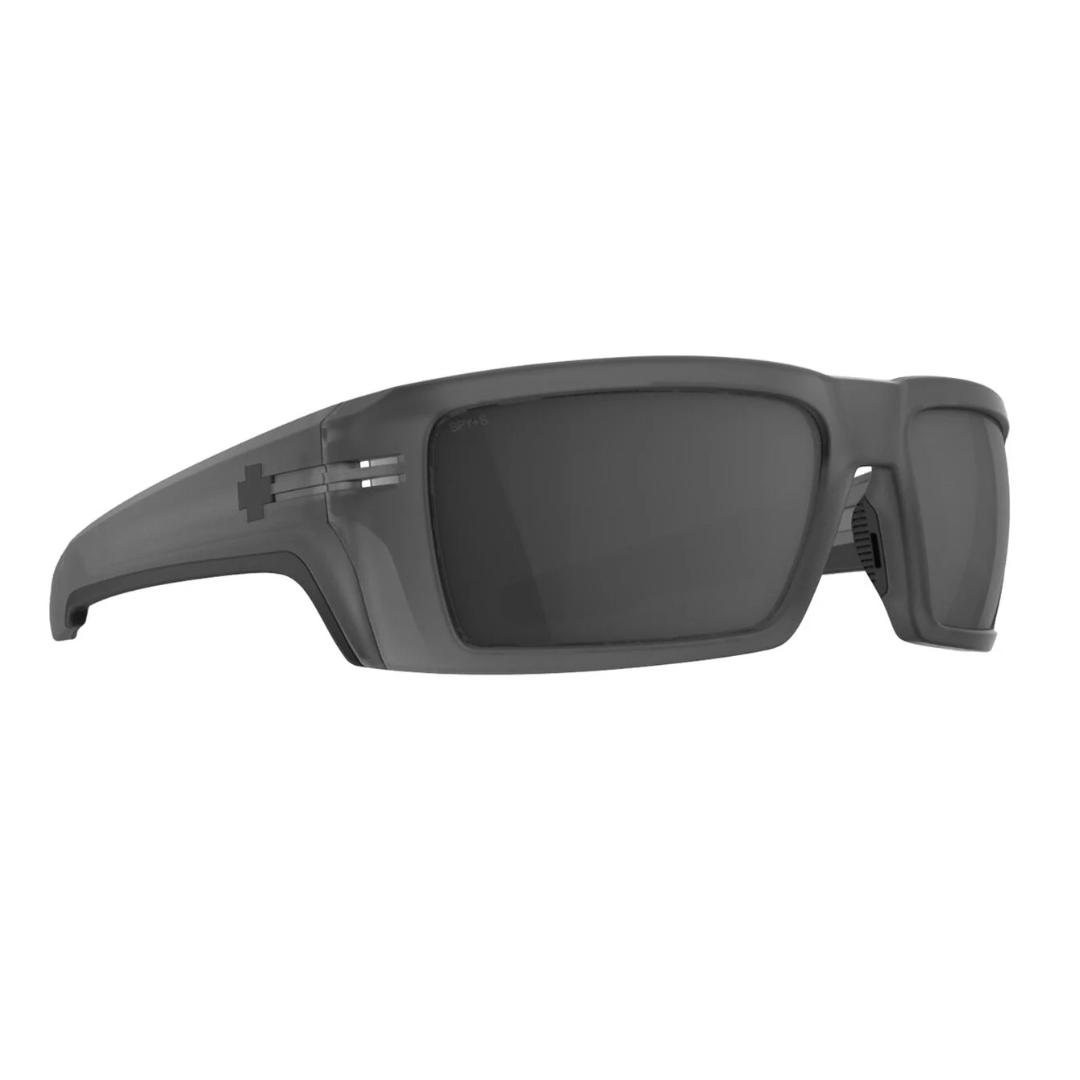Spy Rebar Men's Sunglasses -  ANSI RX Matte Translucent Gunmetal - Happy Gray Gunmetal Mirror