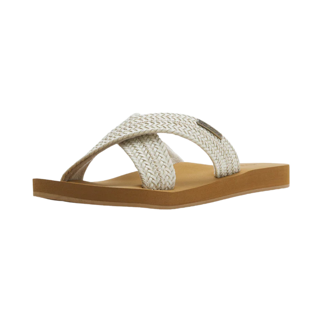 Sandalias Volcom Double Cross para mujer - Crema