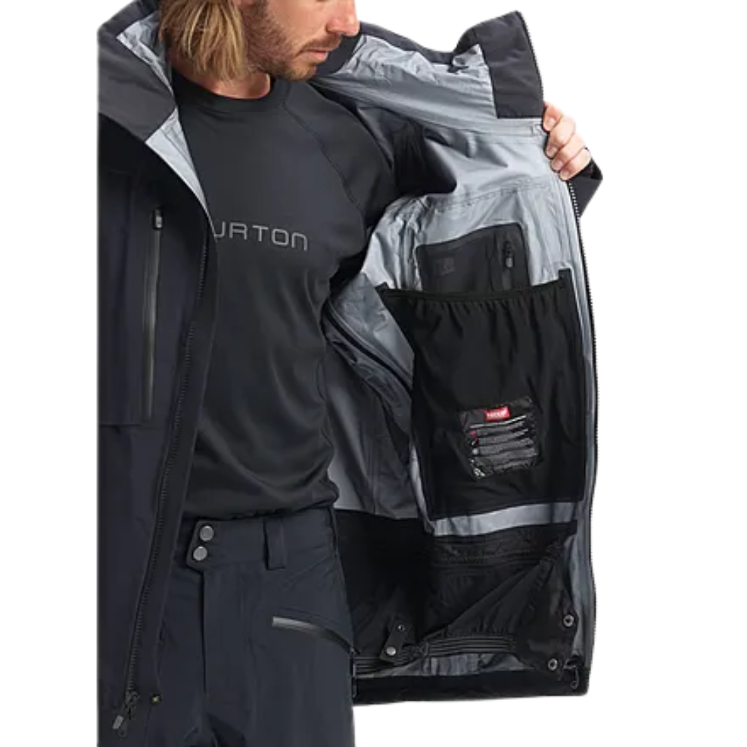Burton Burton Men's Hover Gore Tex Stretch 3L Jacket - True Black True Black M Mens Gore-Tex Jackets