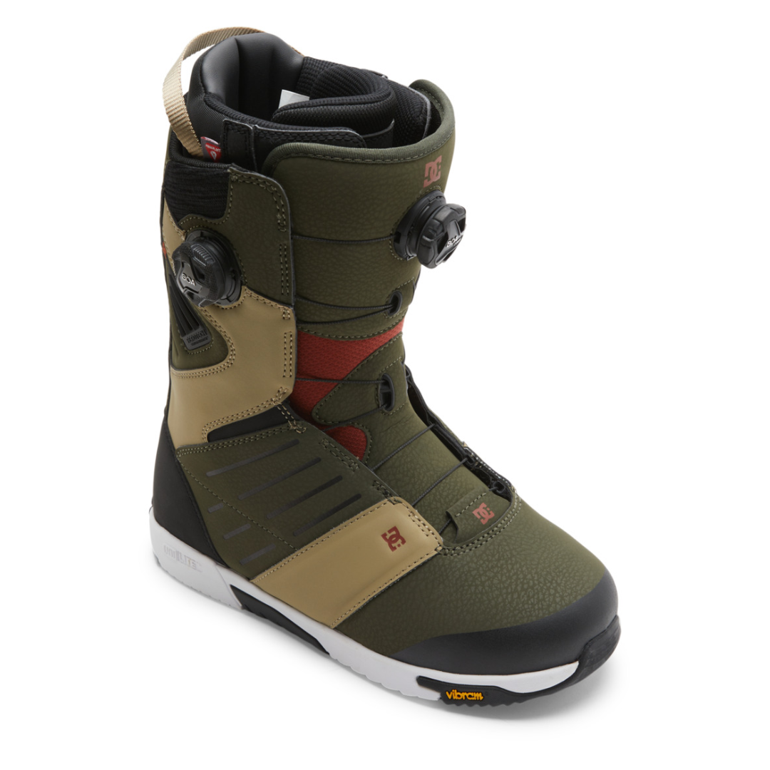 Botas de snowboard DC Judge Boa para hombre - Verde oliva y caqui