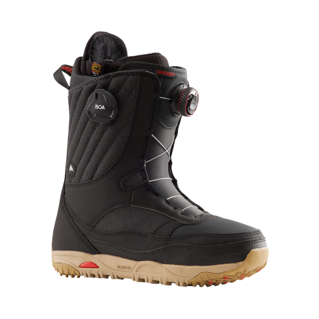 Botas de snowboard Burton Limelight BOA para mujer, color negro