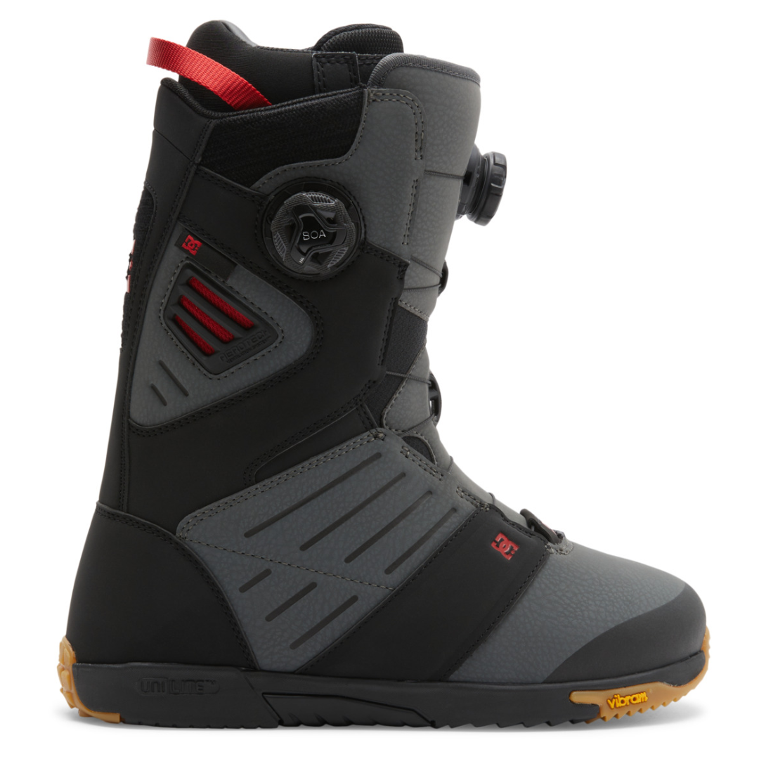 Bottes de snowboard DC Judge Boa pour homme - Noir/Gris/Rouge