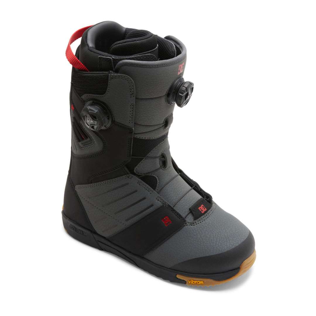 Bottes de snowboard DC Judge Boa pour homme - Noir/Gris/Rouge