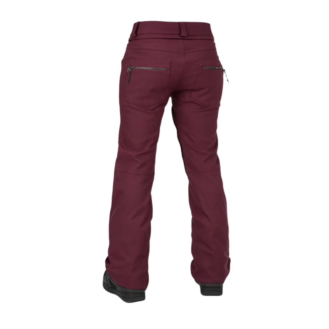 Pantalones elásticos Volcom Genus para mujer - Borgoña
