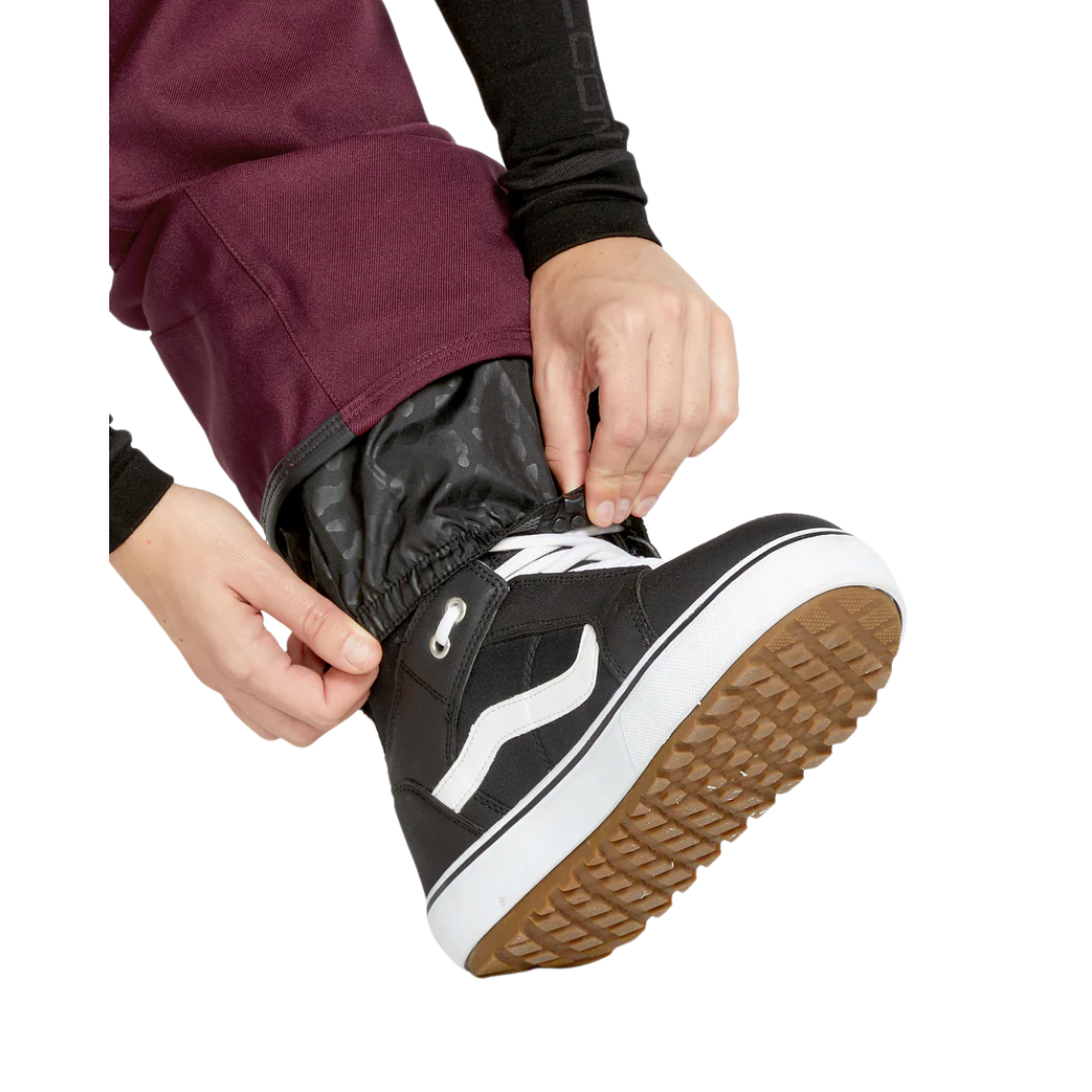 Pantalones elásticos Volcom Genus para mujer - Borgoña