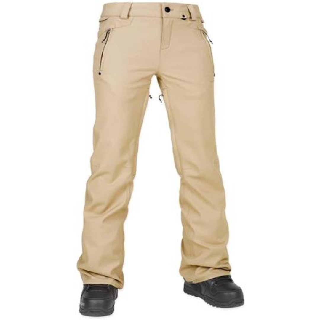 Pantalones elásticos Volcom Genus para mujer - Arena
