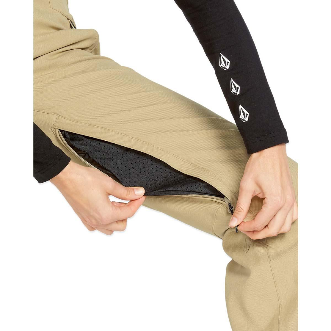 Pantalones elásticos Volcom Genus para mujer - Arena