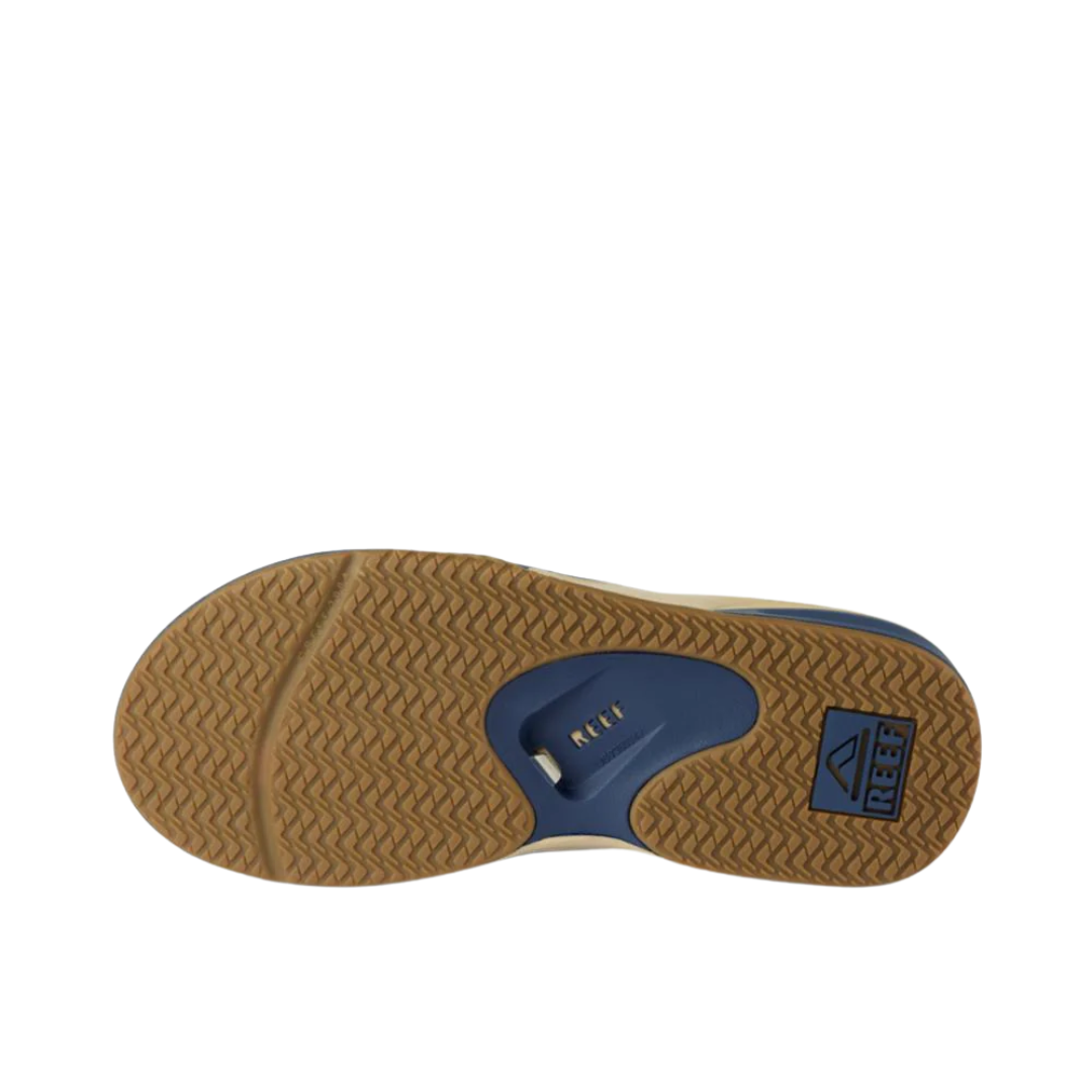 Chanclas Reef Fanning para hombre - Beige/Azul marino/Bronceado