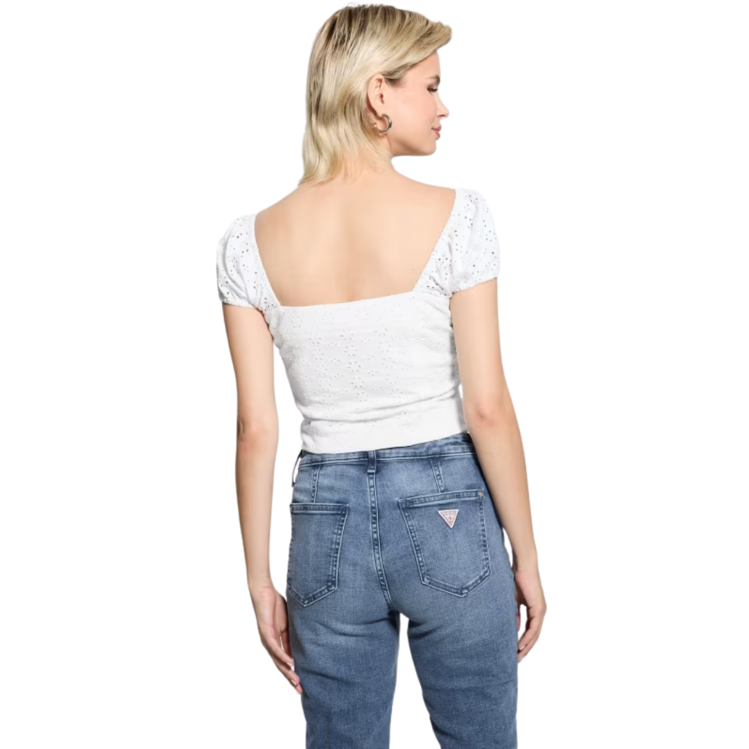 Top de punto con ojales Eliane de Guess para mujer
