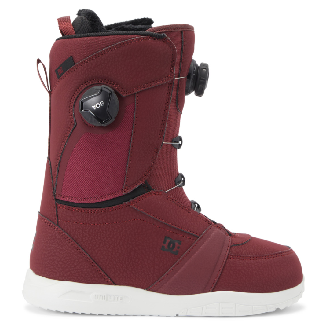 Bottes de snowboard DC Lotus Boa pour femme - Vin/Noir