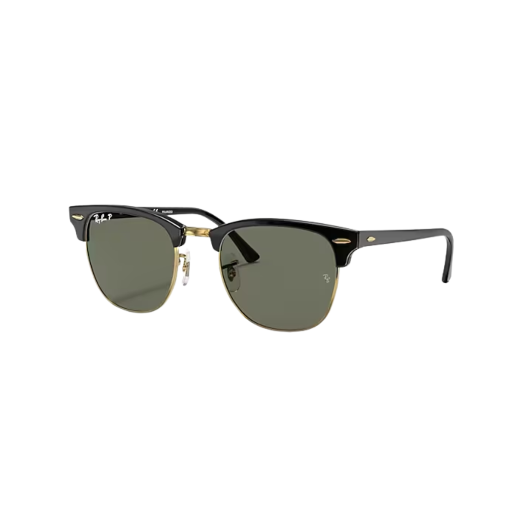 Ray Ban Ray Ban Clubmaster - Men's Sunglasses - Black G-15 Green Mens Sunglasses Lifestyle