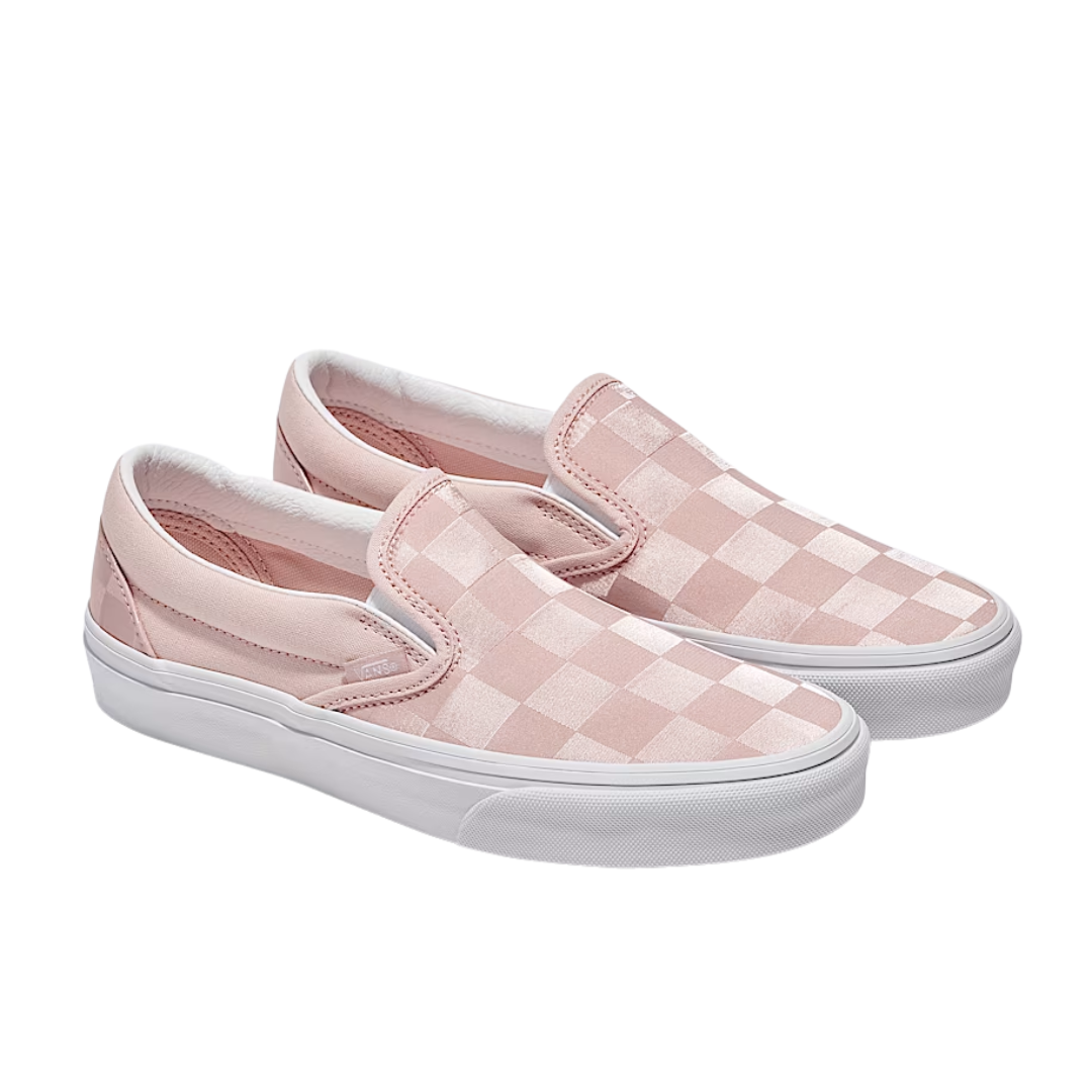 Zapatillas unisex Vans FU Classic Slip-On - Satén, cuadros, sepia y rosa