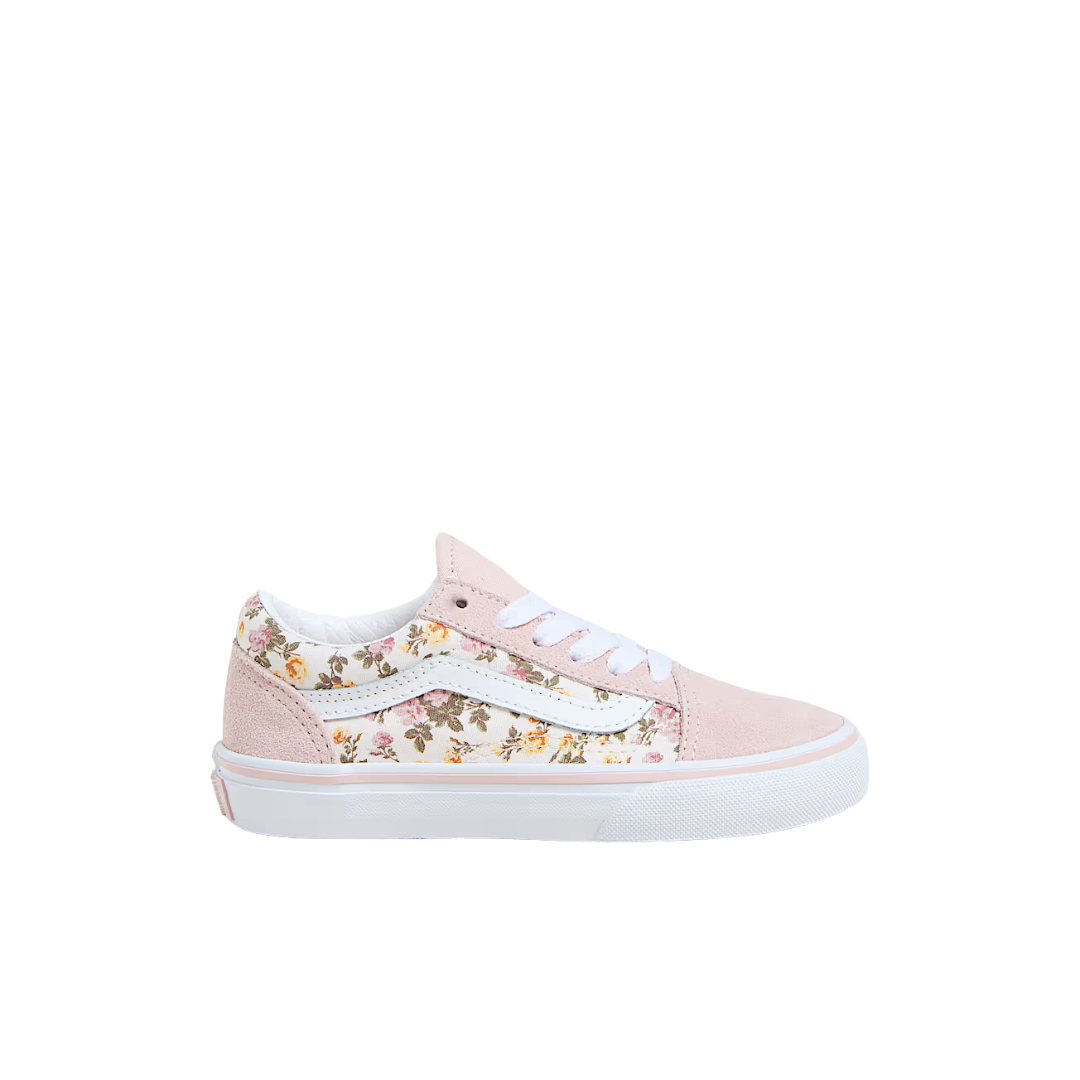 Zapatillas Vans Old Skool para niños - Rosa romántico con estampado floral y multicolor