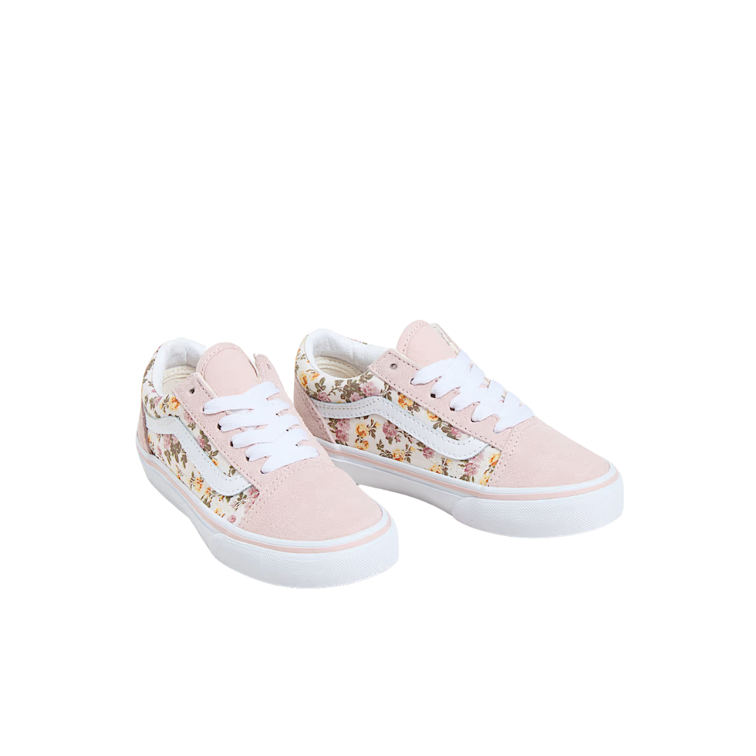 Zapatillas Vans Old Skool para niños - Rosa romántico con estampado floral y multicolor