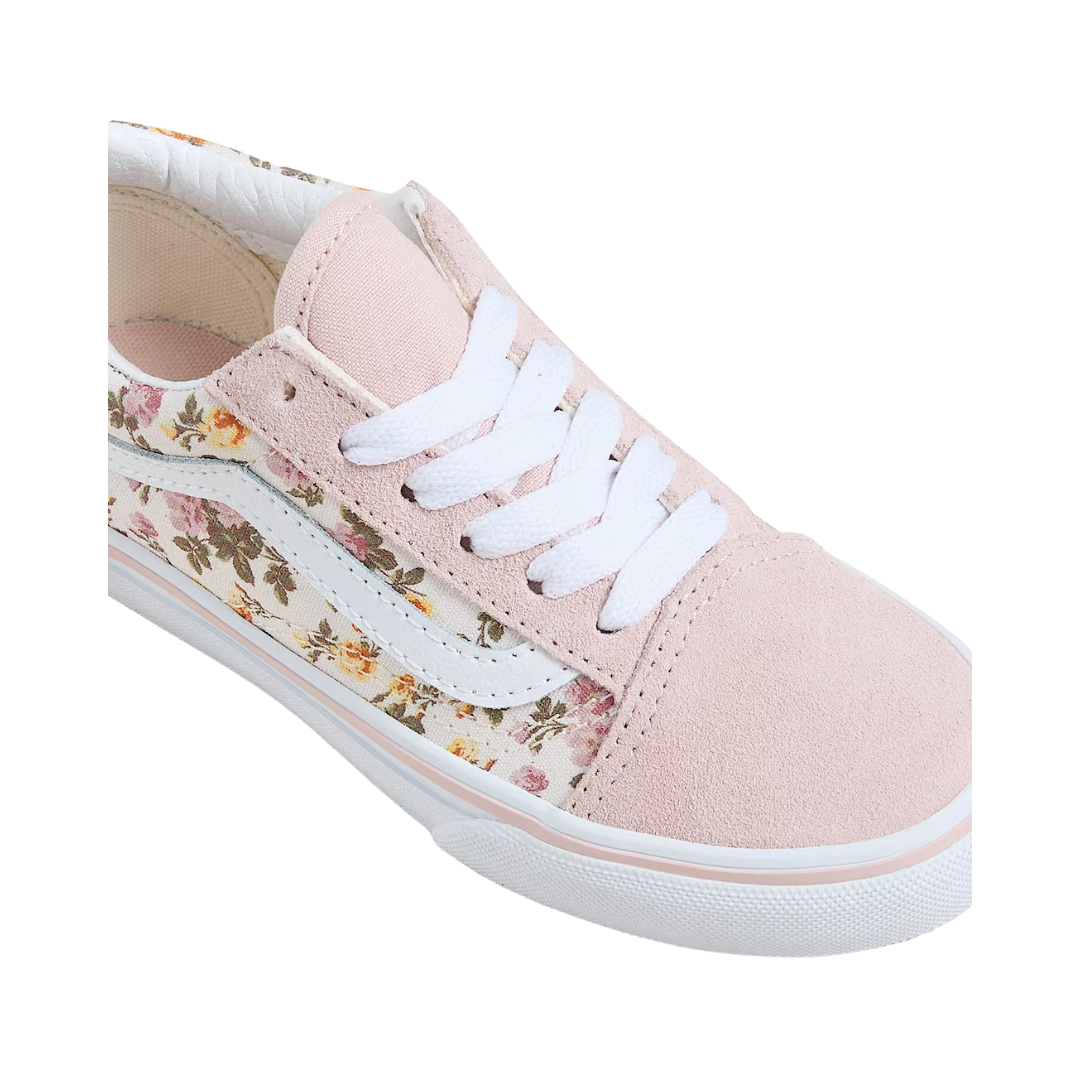 Zapatillas Vans Old Skool para niños - Rosa romántico con estampado floral y multicolor