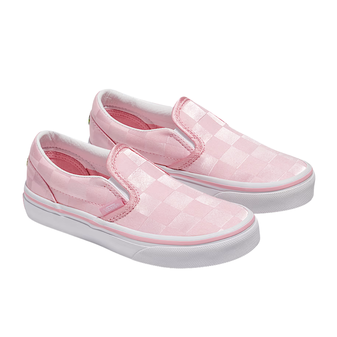 Zapatillas Vans Classic Slip-On para niños - Rosa satinado/Blanco