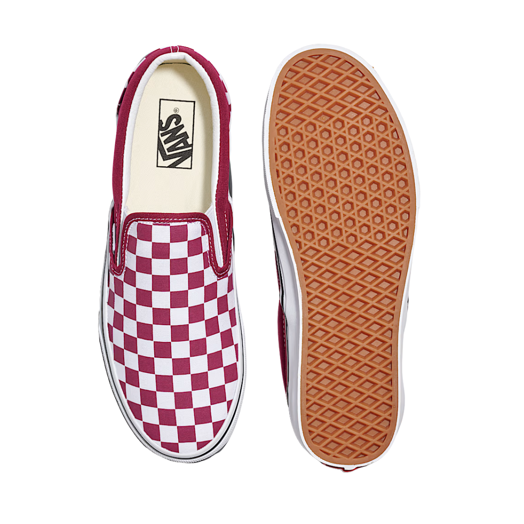 Vans Unisex Classic Slip On - COLOR THEORY CHECKERBOARD RHODODENDRON