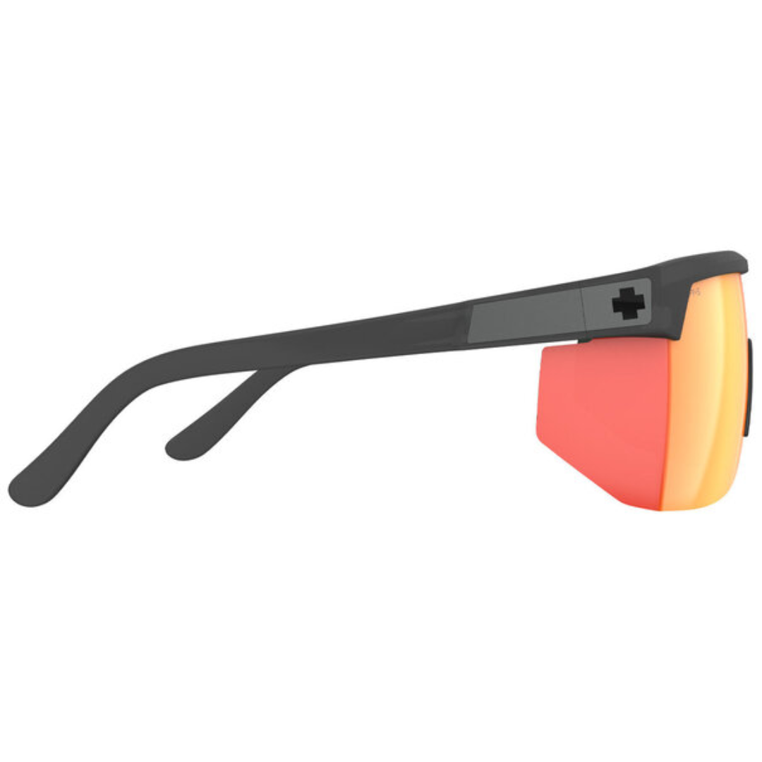 Spy Spy Super Flynn ANSI Translucent Matte Black - Happy Gray Green Orange Mirror Mens Sunglasses Lifestyle